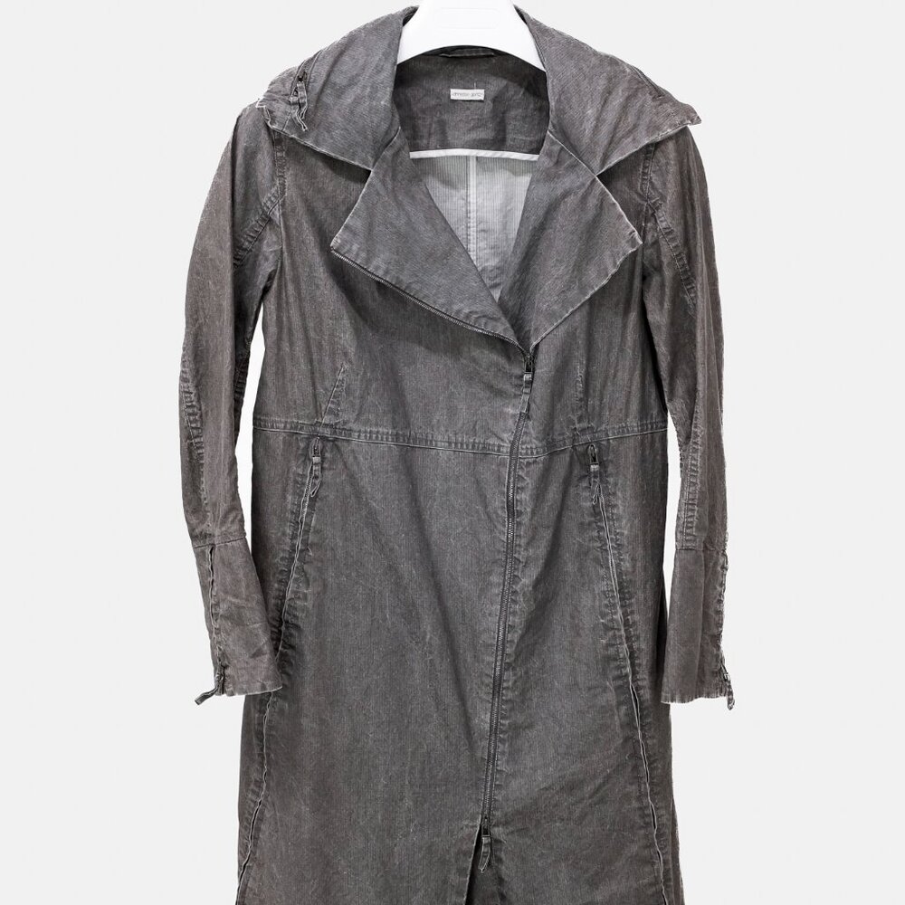 Annette Gortz Triple Zipper Wax Coated Jacket